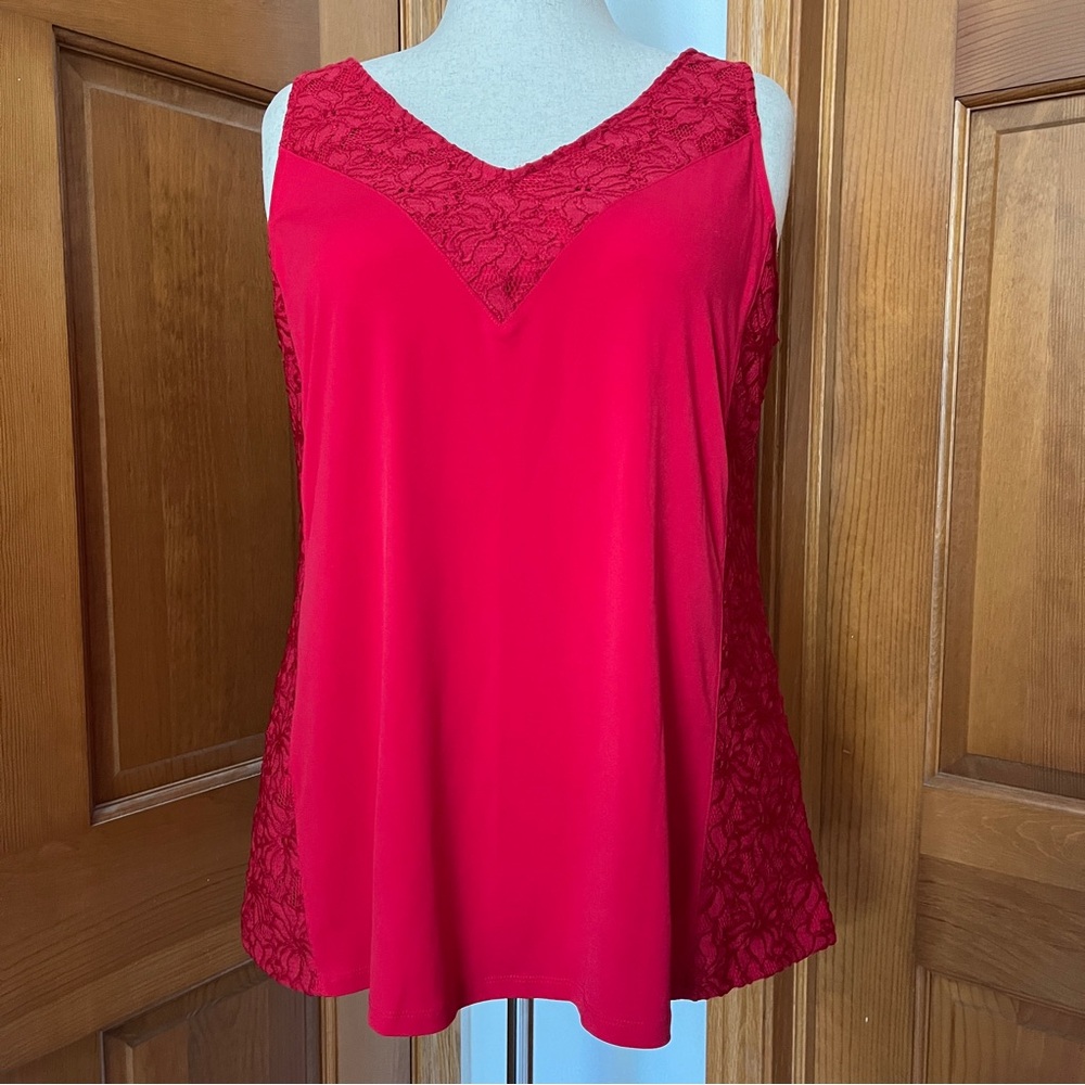 Lane Bryant Red Sleeveless Top